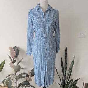 Maeve Anthropologie Jemima Check Shirt Dress